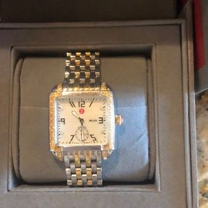 Authentic Two-toned Michele Watch w/ diamonds